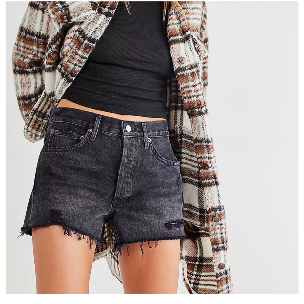 AGOLDE Parker Vintage Cut Off Vortex Ultra High Rise Shorts 32